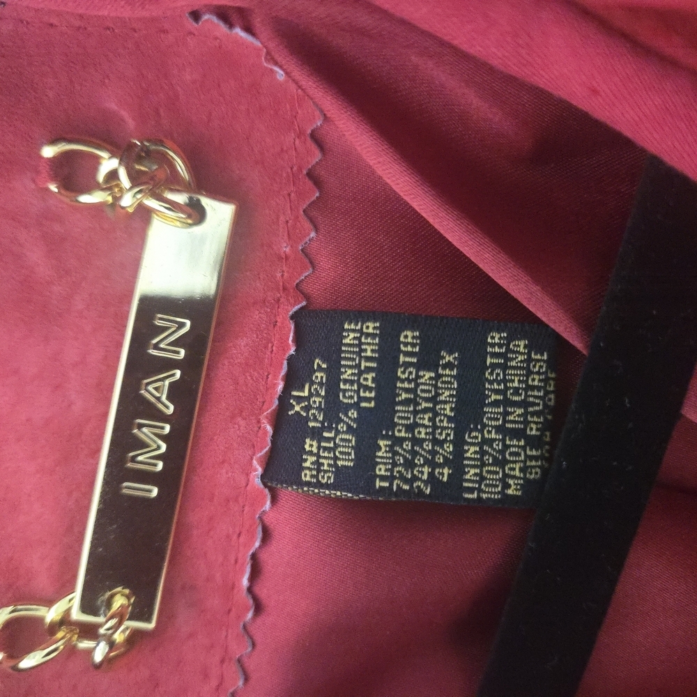 IMAN Leather‎ NWOT Women's Jacket - Picture 4 of 16
